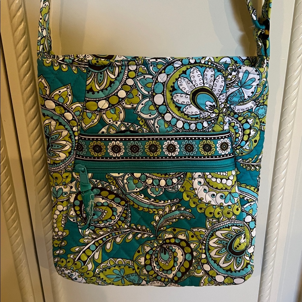 Vera Bradley Blue & Green Paisley Crossbody Purse